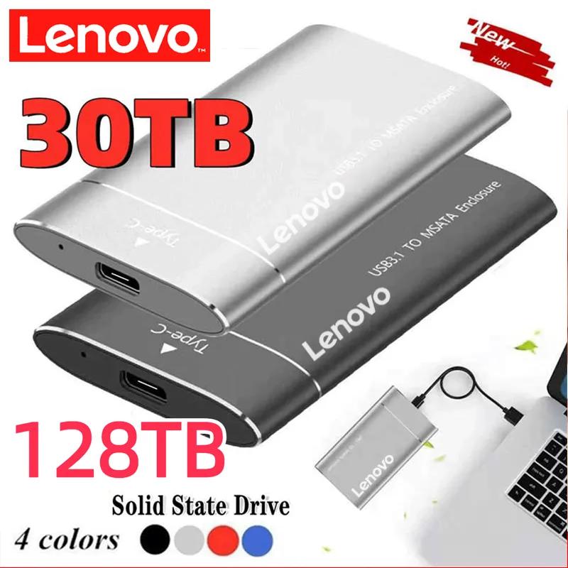 레노버 외장 HDD USB 3.1, 휴대용 탈착식 SSD, 확장 업그레이드, 고속 하드 디스크 저장 장치, C타입, 500GB, 16T, 10T, 8T
